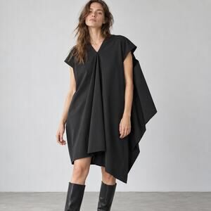 MM6 Maison Margiela Black Draped Asymmetric Dress IT 36 XS NWT
